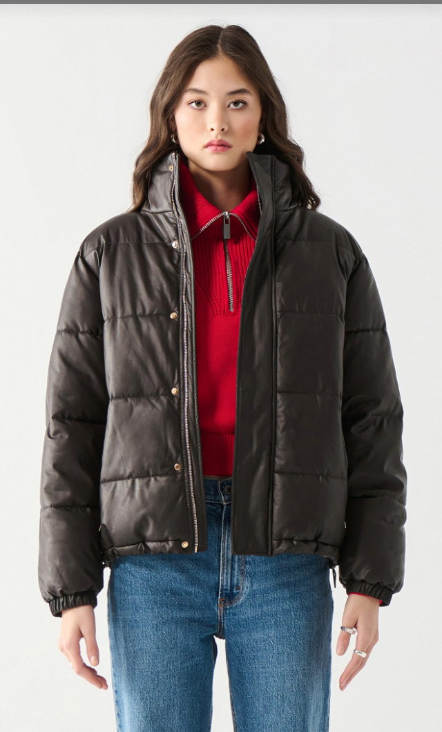 Dex Faux Leather Puffer