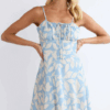 Sage The Label Daydate Tie Front Mini Dress