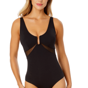 Anne Cole U ring Mesh Insert One Piece