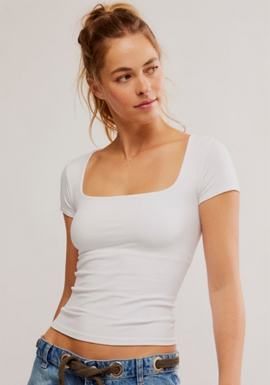 Free People Clean Lines Baby Tee