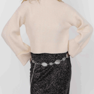 Sage The Label Emilia Mockneck Foldover Sleeve Sweater