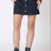 Dex Button Front Denim Mini Skirt