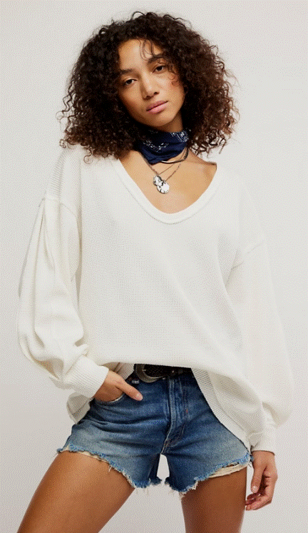Free People Coast To Coast Thermal Top