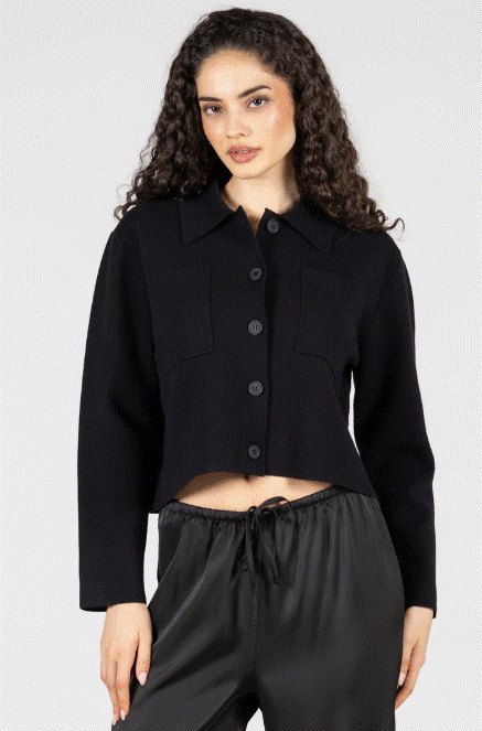 C'est Moi Knit Crop cardigan