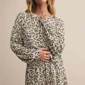 Z Supply Luxe Leopard LS Top
