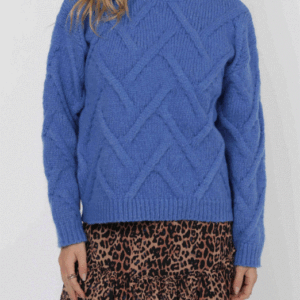 Sage The Label On Stage Mock Neck New Cable Sweater