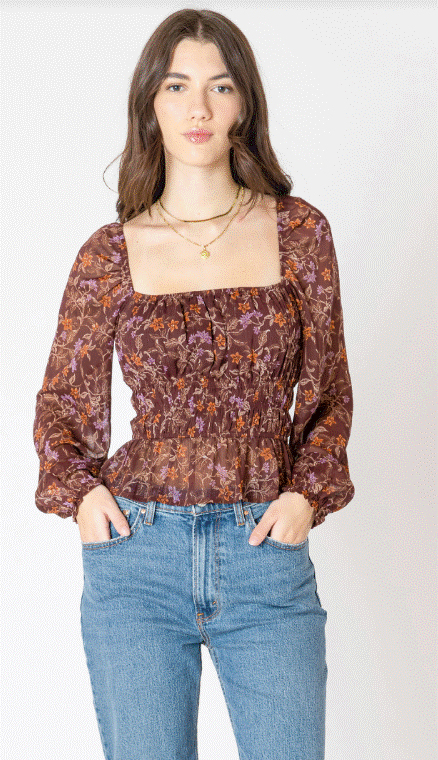 Dex Square Neck Blouse