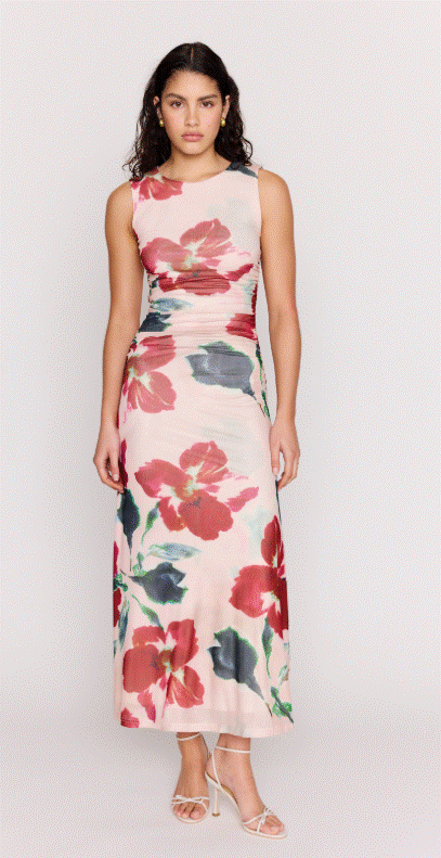 Mink Pink Arabella Mesh Midi Dress