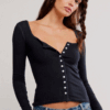 Free People End Game Pointelle Longsleeve