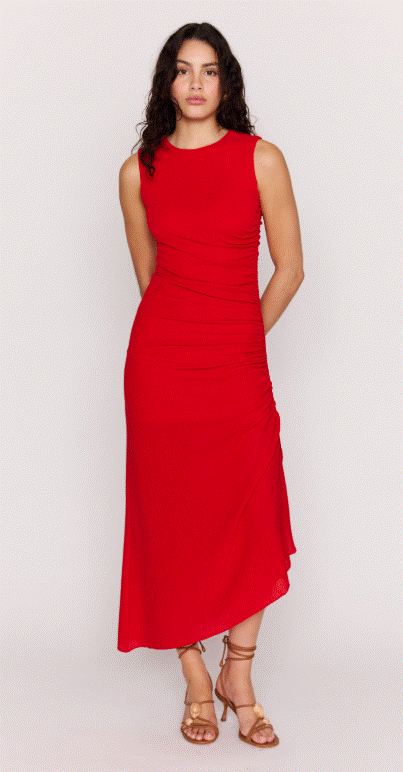 Mink Pink Rosa Drawstring Midi Dress