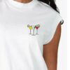 Girl Dangerous Cocktails Embroidery Moto Tee