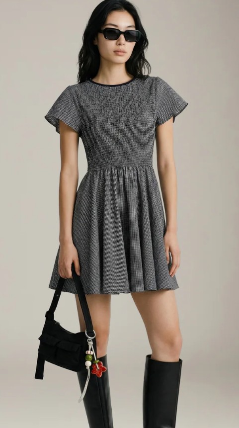 Sadie and Sage Frankie Smocked Mini Dress