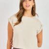 Sadie and Sage Locket Cuffed Sleeve Tee