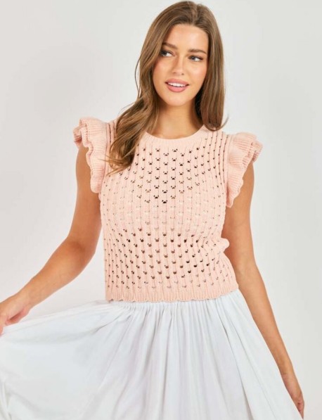 Sadie and Sage Miren Open Knit Sweater