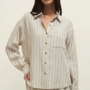Z Supply Alfie Striped Button Up Top