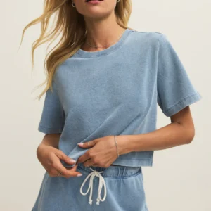 Z Supply Curran Knit Denim Sweatshirt