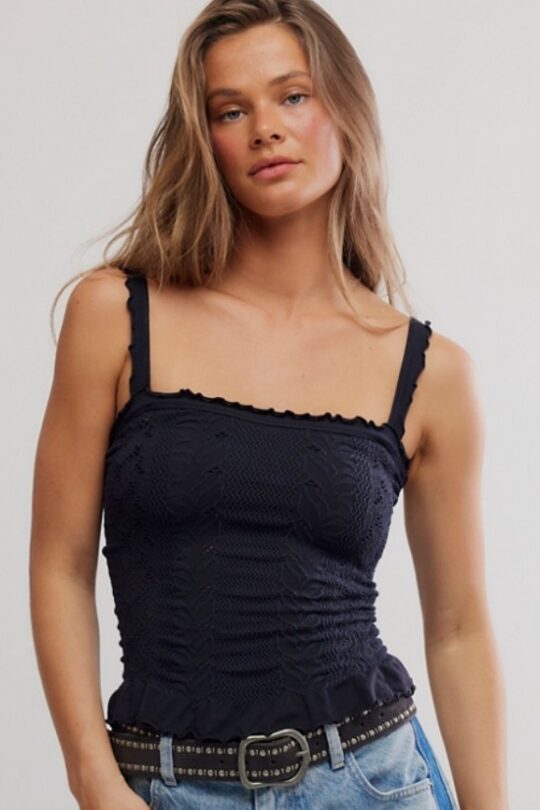 Free People So Soft Femme Square Neck Cami
