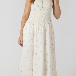 Dex Smocked Detail Midi Dress