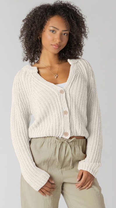 Dex Textured Button Front Cardigan
