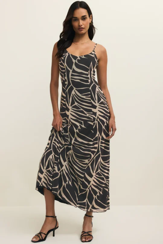 Z Supply Charisma Tova Palm Midi Dress