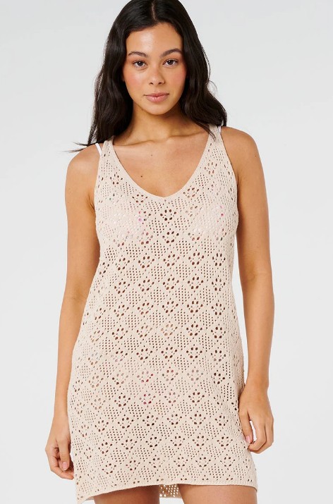 Rip Curl Half Moon Bay Crochet Dress