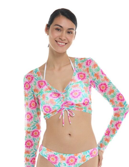 Eidon Pixel Aurora Crop Cover Up