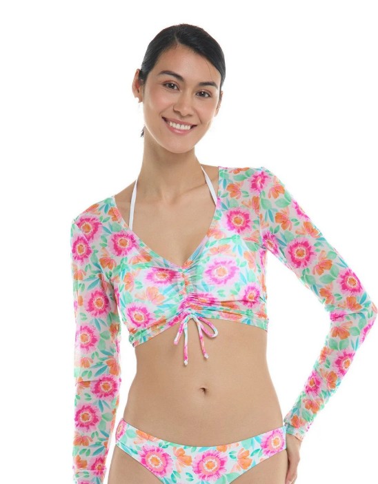 Eidon Pixel Aurora Crop Cover Up
