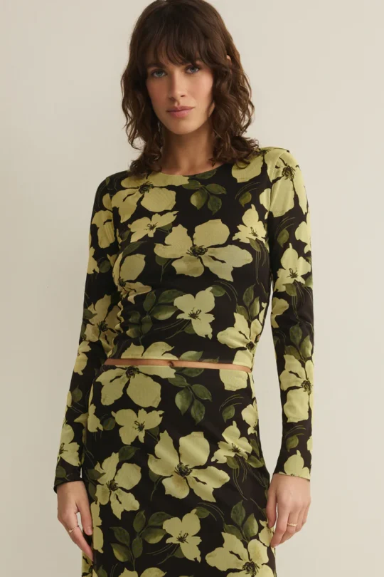 Z Supply Taysha Ren Floral MeshTop