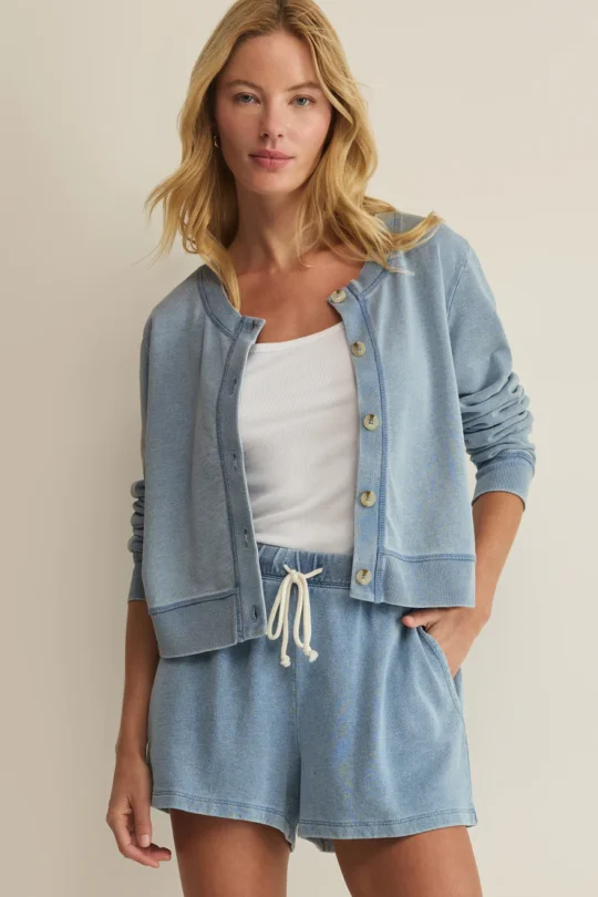 Z Supply Daily Knit Denim Cardigan