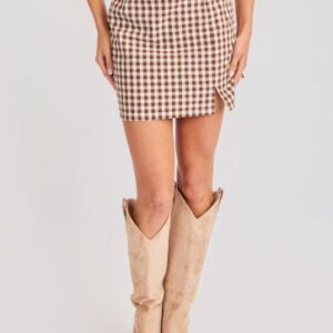 Sadie and Sage Mustang Gingham Mini Skirt