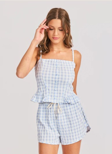 Sadie and Sage Starlet Gingham Top