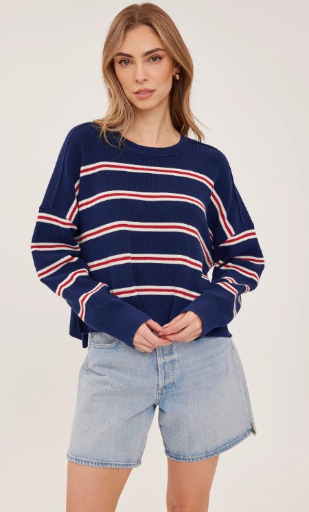 echo-01 Gentle Fawn Echo Stripe Sweater