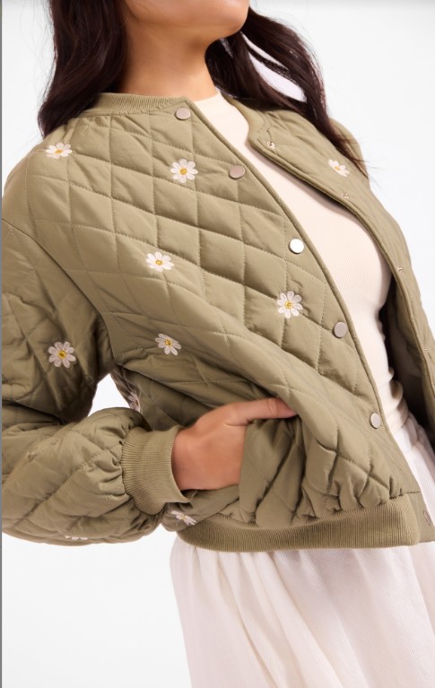 Sadie and sage Painted Wish Quilted Embroidered Jacket