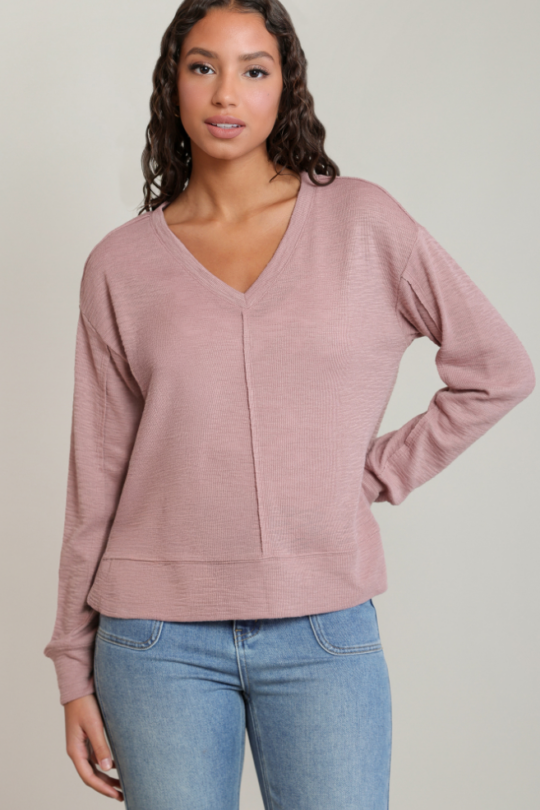 Dex V-Neck Knit Top