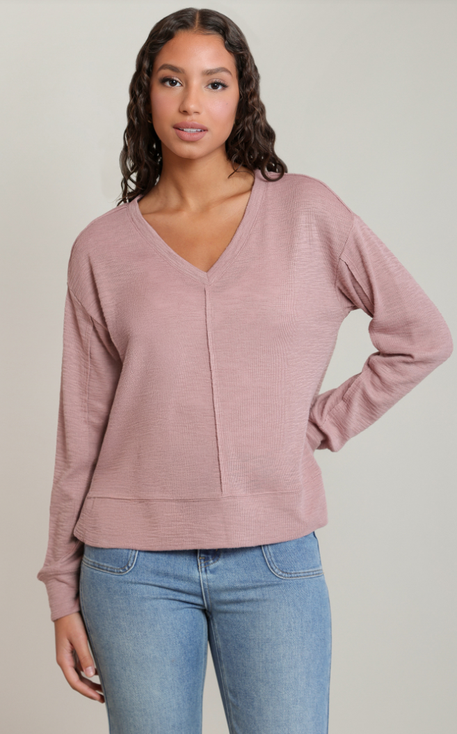 Dex V-Neck Knit Top