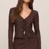 Z Supply Amara Polka Dot Mesh Top