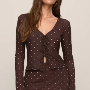 Z Supply Amara Polka Dot Mesh Top