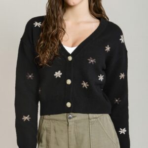 Dex, Cardigan, Flower Cardigan, button Up Cardigan
