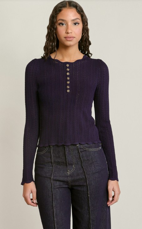 Dex Henley Sweater Top