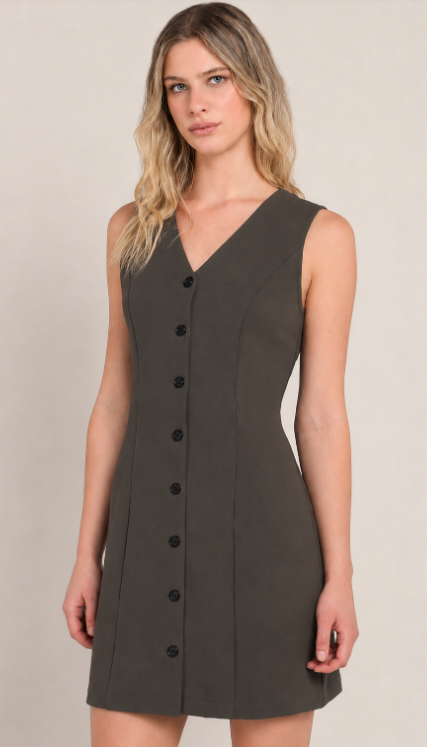 Dex Button Up Mini Dress