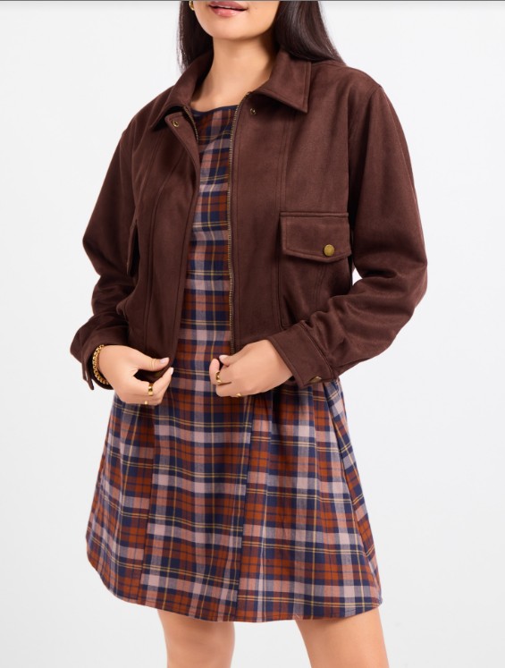 Sadie and Sage Risk Taker Faux Suede Jacket