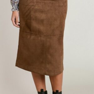 Dex Suede Midi Skirt