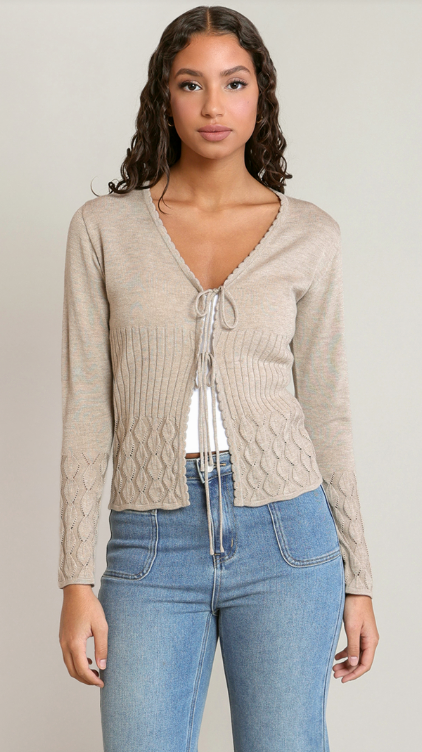 Dex Front Tie Cardigan