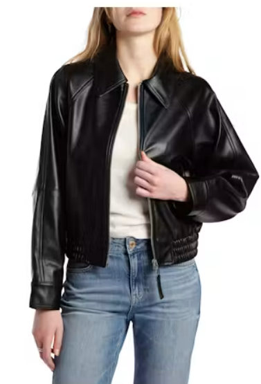 Guess Audrine PU Bomber Jacket