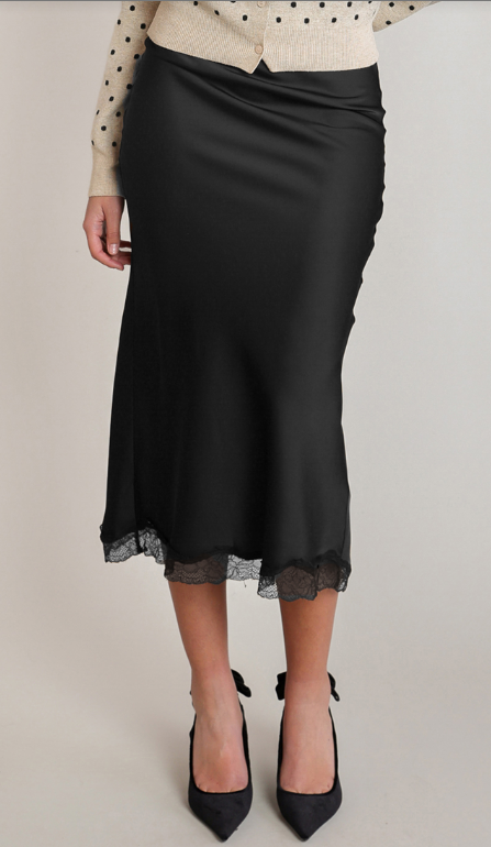 Dex Satin Lace Skirt
