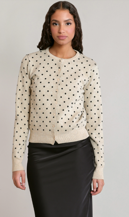 Dex Polkadot Cardigan