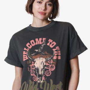 Girl Dangerous Welcome To The Wild West Boyfriend Tee