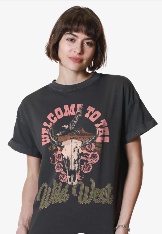 Girl Dangerous Welcome To The Wild West Boyfriend Tee