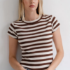 Brunette The Label Ribbed Cap Sleeve Tee
